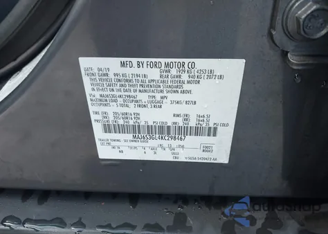 2019 Ford Ecosport Se from USA, damaged, VIN MAJ6S3GL4KC298467